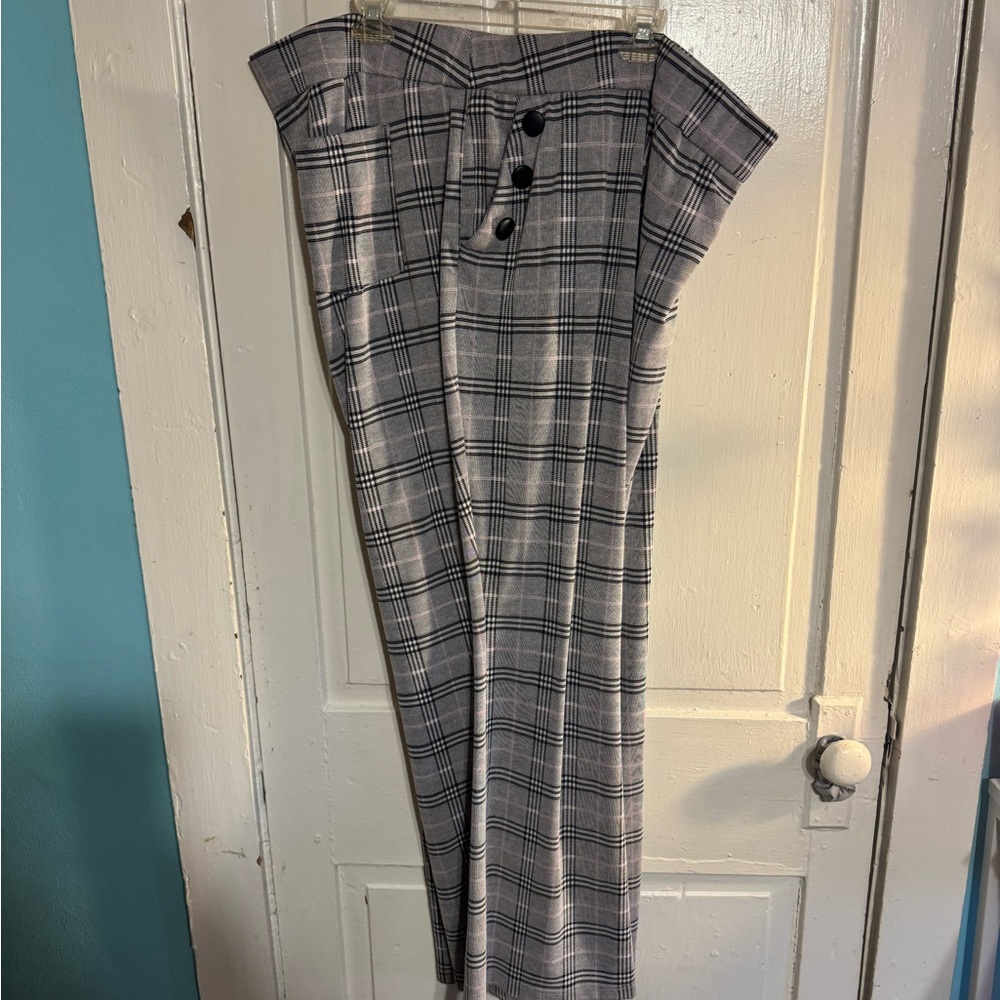 Plaid Gray Men's Pants